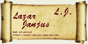 Lazar Janjuš vizit kartica